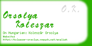 orsolya koleszar business card